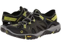 New Merrell Athletic Sandals for Men - All Out Blaze Sieve - Castle Rock/Green Oasis On Sale